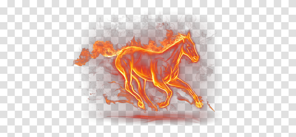 Fire Horse, Bonfire, Flame, Outdoors, Nature Transparent Png