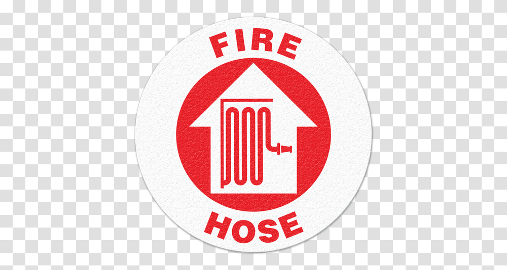Fire Hose Floor Sign Incom Manufacturing Fire Warden Helmet Stickers, Logo, Symbol, Trademark, Road Sign Transparent Png