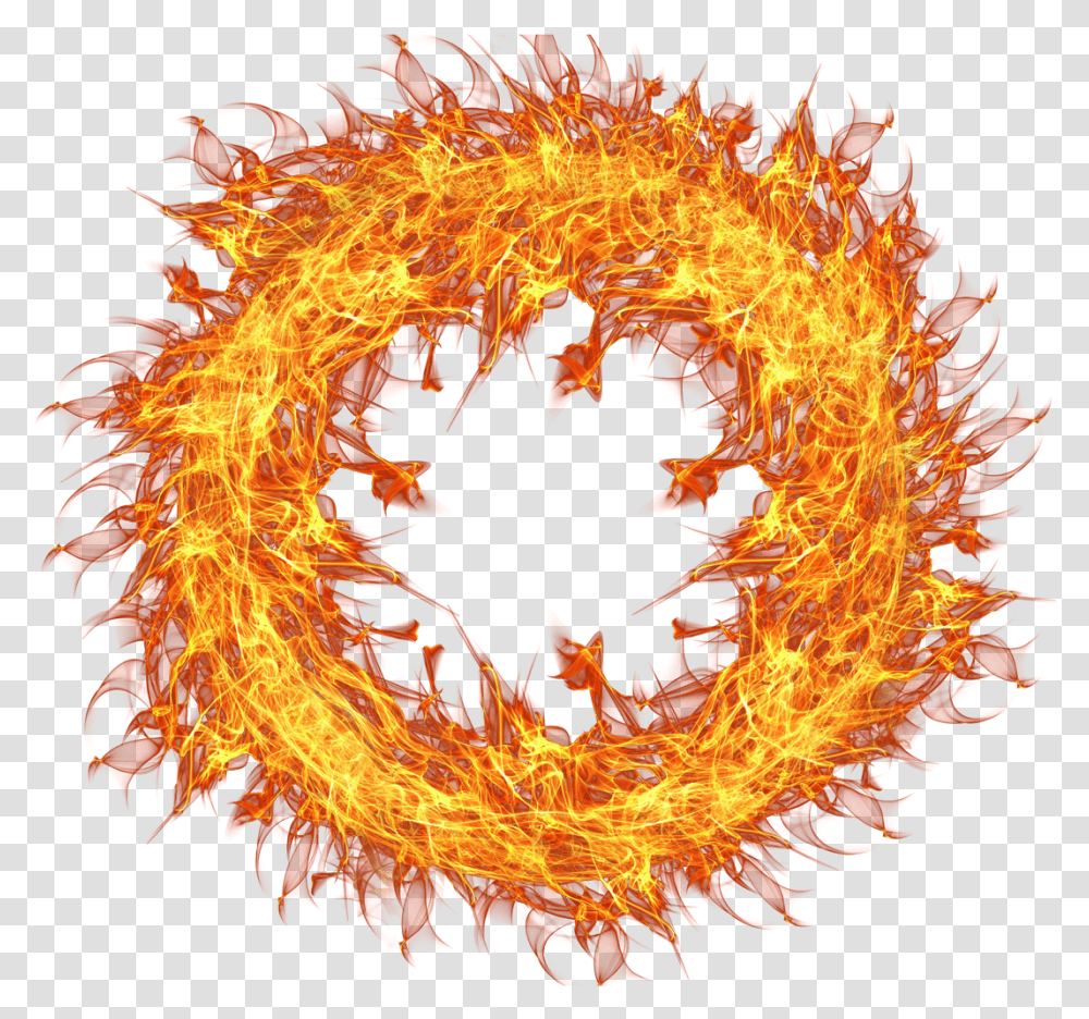 Fire Images Free Download Clip Art Background Fire Circle, Ornament, Bonfire, Flame, Pattern Transparent Png