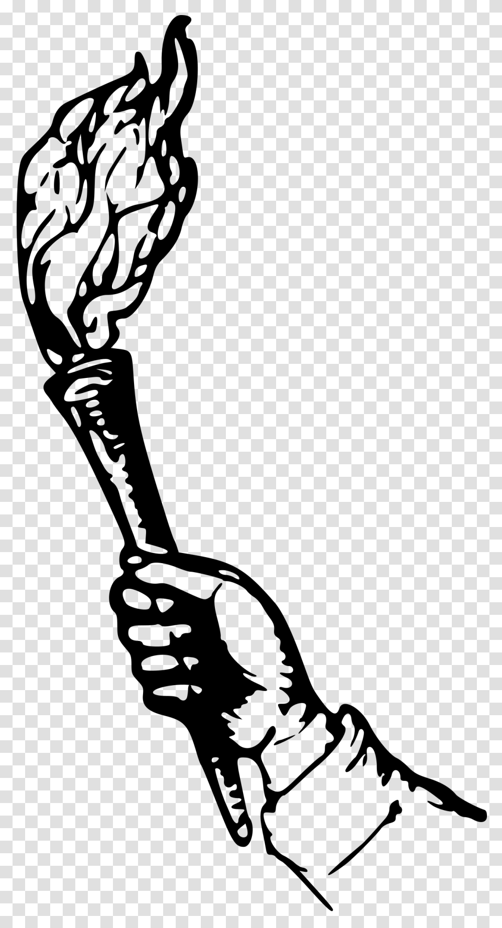 Fire Images Hand Holding Torch, Gray, World Of Warcraft Transparent Png