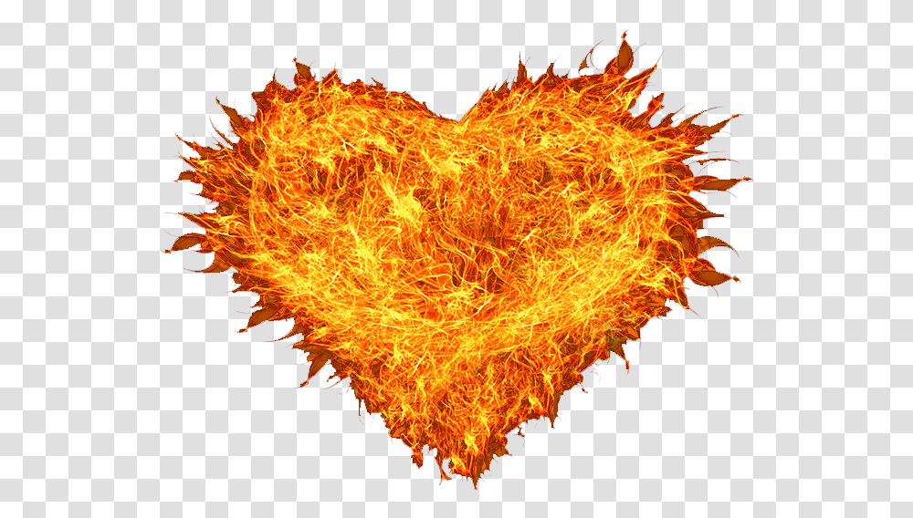 Fire In A Heart Shape, Bonfire, Flame, Fractal, Pattern Transparent Png
