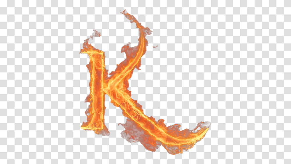 Fire K Letter Image K Fire Letter, Bonfire, Flame, Text, Alphabet Transparent Png