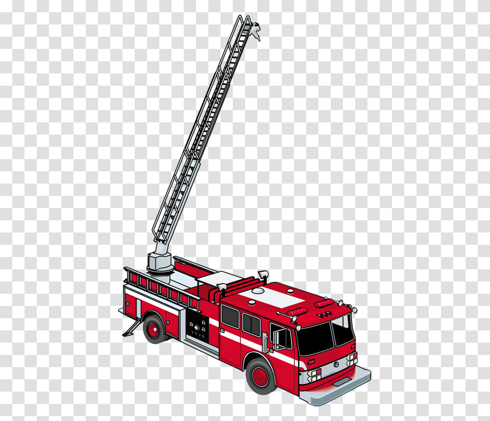Fire Ladder Clip Art Ladder Truck Clip Art, Fire Truck, Vehicle, Transportation, Construction Crane Transparent Png