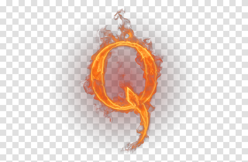 Fire Letters Letter Q Fire, Bonfire, Flame, Fractal, Pattern Transparent Png