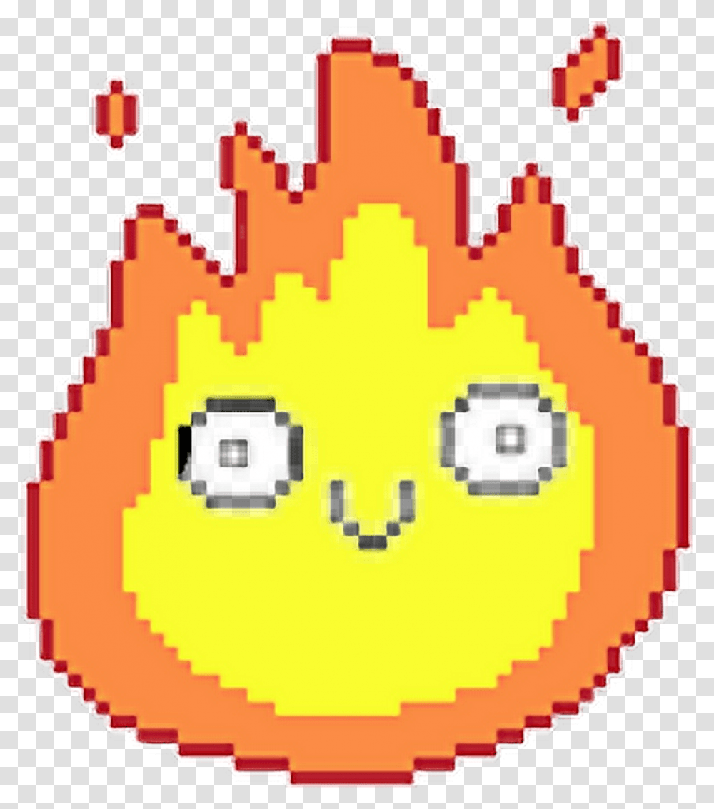 Fire Lit Emoji Kawaii Cute Pixel Pixels Sticker For Ios And Android, Pac Man, Plant, Bowl Transparent Png