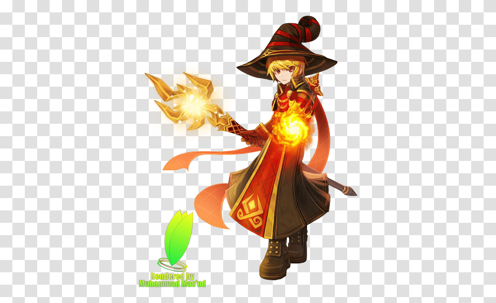 Fire Mage Male Lost Saga Character Mikael Lost Saga Art, Hat, Clothing, Person, Leisure Activities Transparent Png
