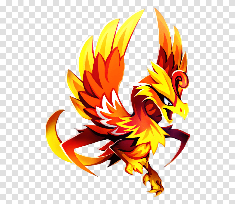 Fire Phoenix Cartoon, Dragon Transparent Png