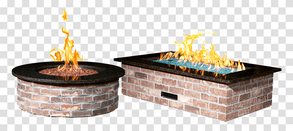 Fire Pit, Brick, Fireplace, Indoors, Flame Transparent Png