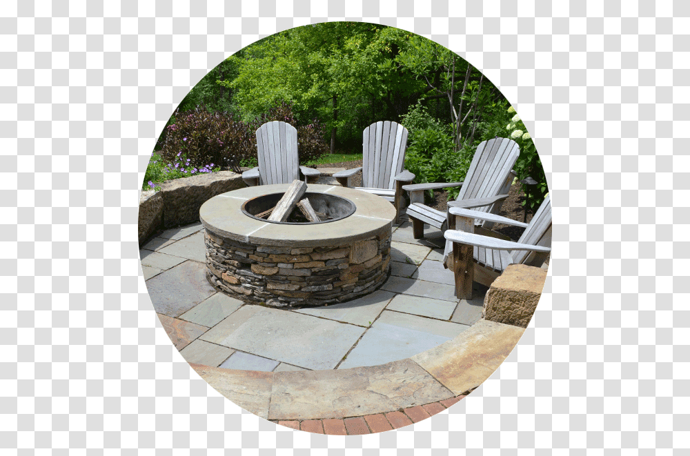 Fire Pit, Flagstone, Patio, Chair, Furniture Transparent Png