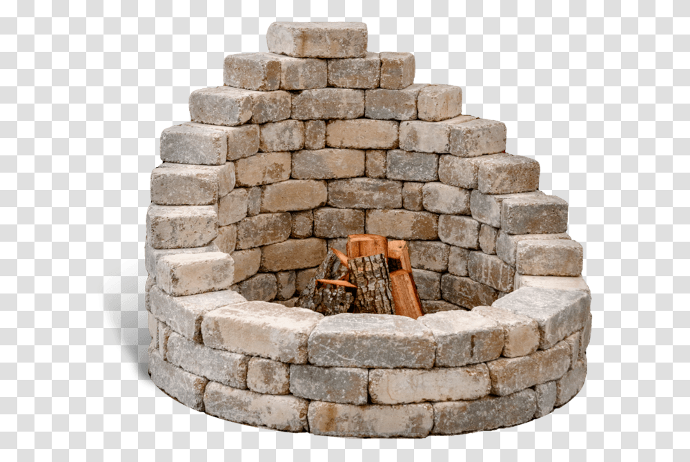 Fire Pit Is An Instant Backyard Stone Fire Pit Kit, Water, Fountain, Archaeology, Brick Transparent Png