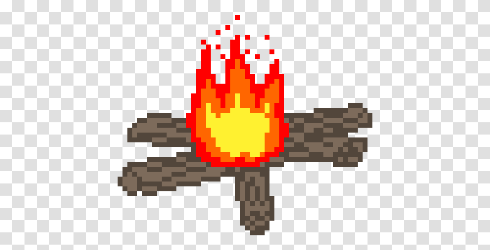 Fire Pit Pixel Art Maker Emblem, Cross, Symbol, Key, Rug Transparent Png