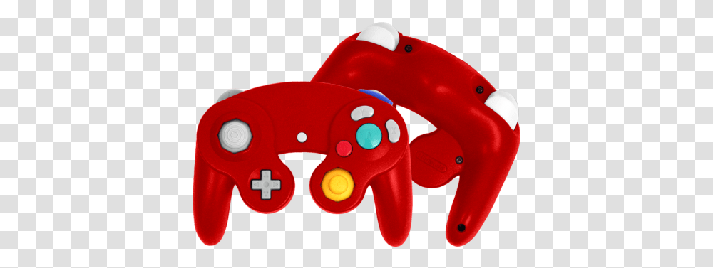 Fire Red Gamecube Controller Wii Fit Gamecube Pad, Toy, Text, Pac Man, Helmet Transparent Png