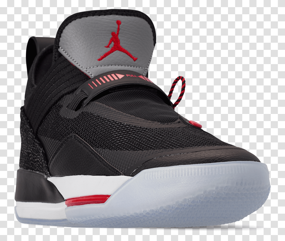 Fire Red Particle Grey Sail Style Code Men Air Jordan 33 Low Se Black Cement, Clothing, Apparel, Shoe, Footwear Transparent Png