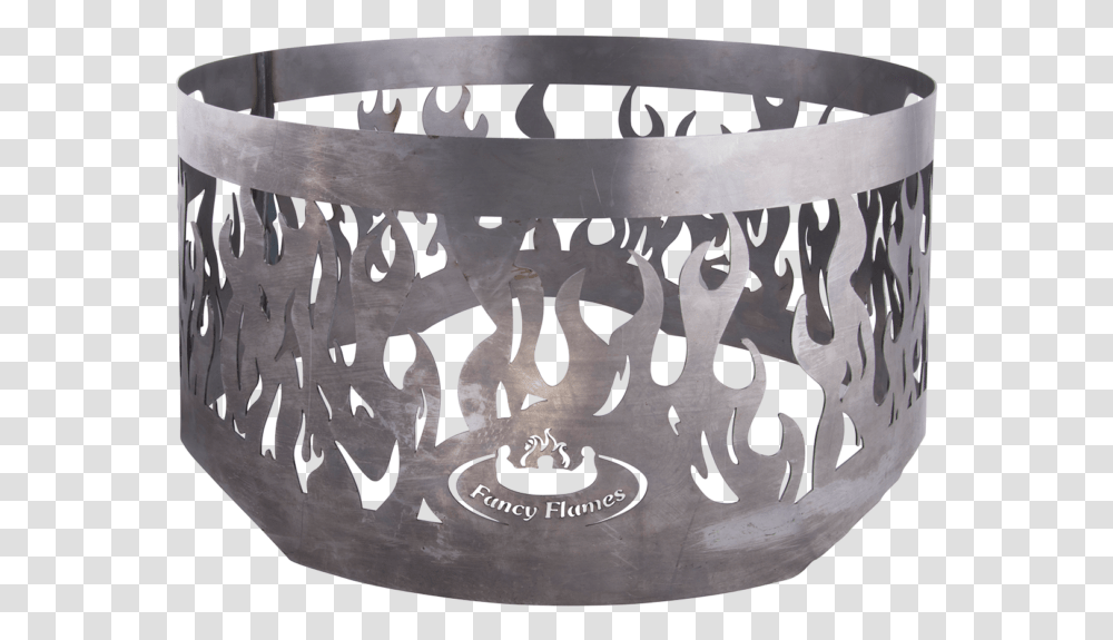 Fire Ring For Bowl Flames Esschert Design Laserskret Ildsted, Bird, Animal, Rug, Basket Transparent Png