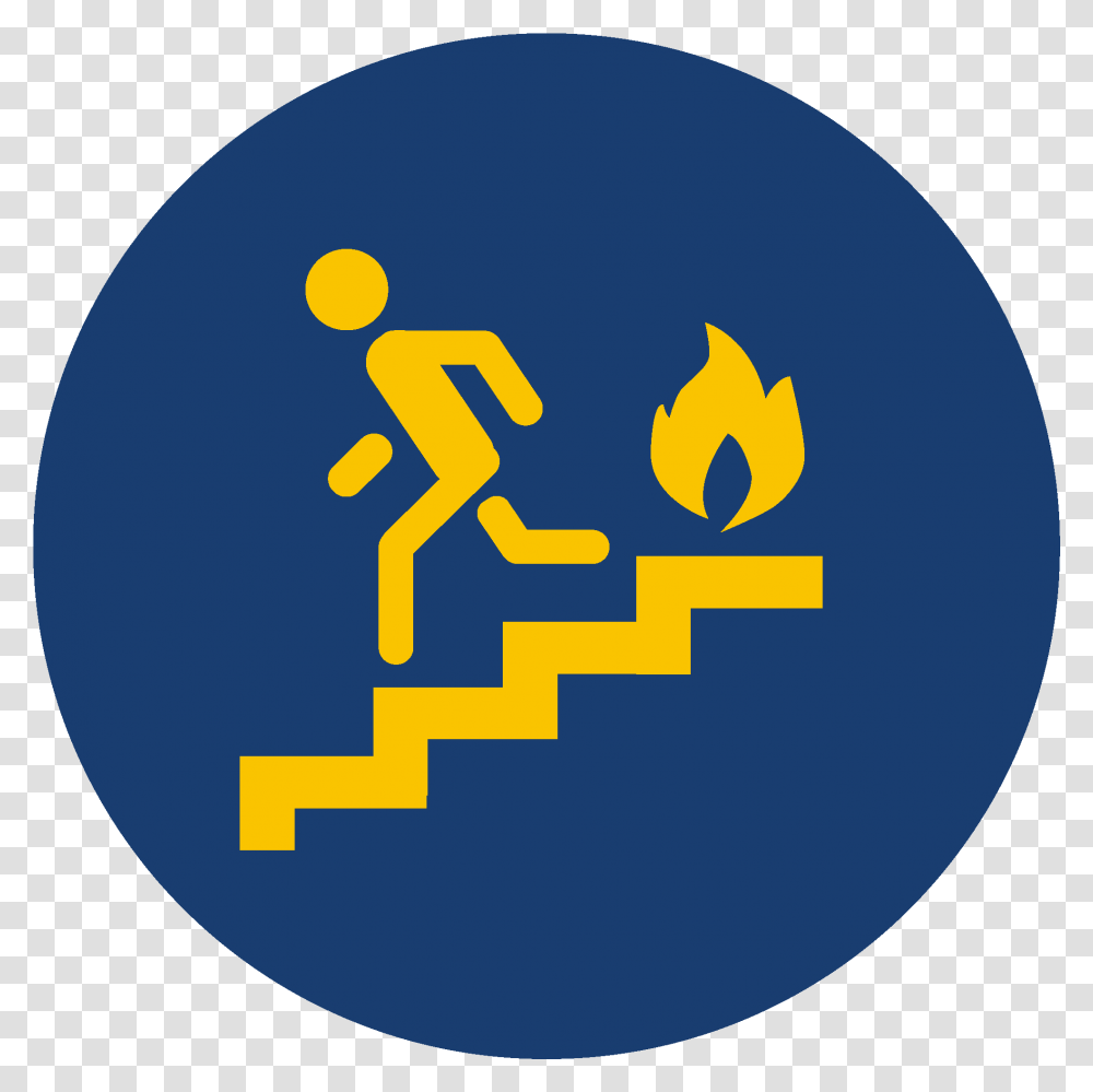Fire Safety Stick Fire Escape Icon, Symbol, Hand, Text, Recycling Symbol Transparent Png