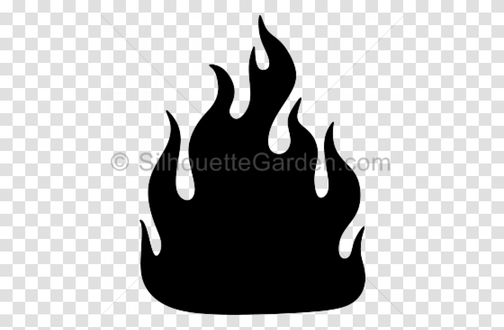 Fire Silhouette, Stencil Transparent Png