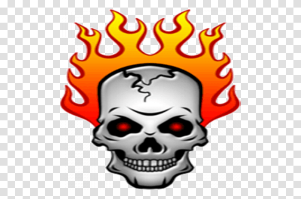 Fire Skull Clipart Images - Free Burning Skull With Transparemt Background, Head, Label, Text, Symbol Transparent Png
