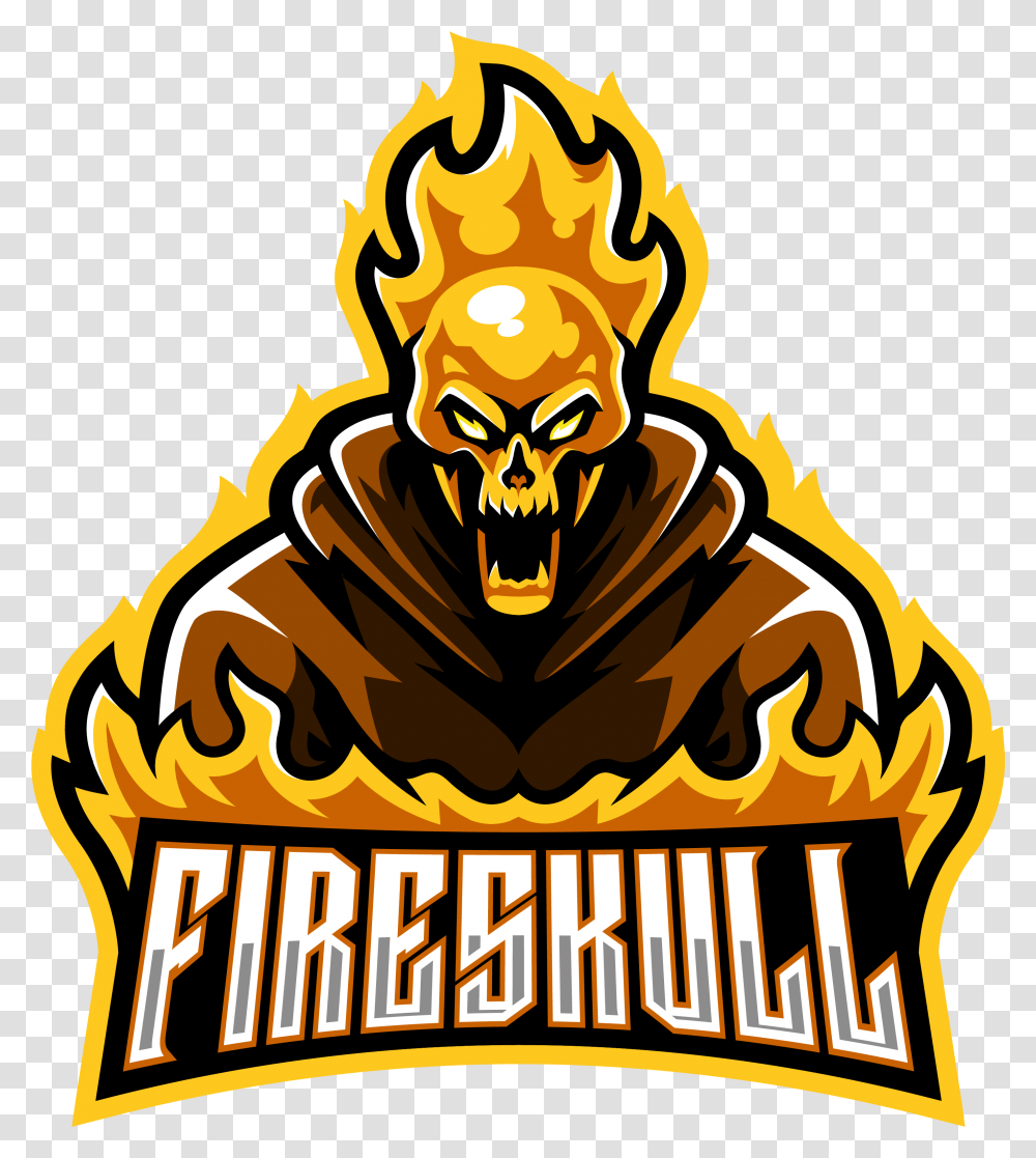 Fire Skull Esport Mascot Logo Design By Free Fire Mascot Logo, Wildlife, Animal, Mammal, Beaver Transparent Png