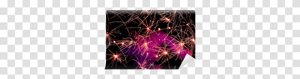 Fire Sparks Wall Mural Pixers Fireworks, Nature, Outdoors, Lighting, Night Transparent Png
