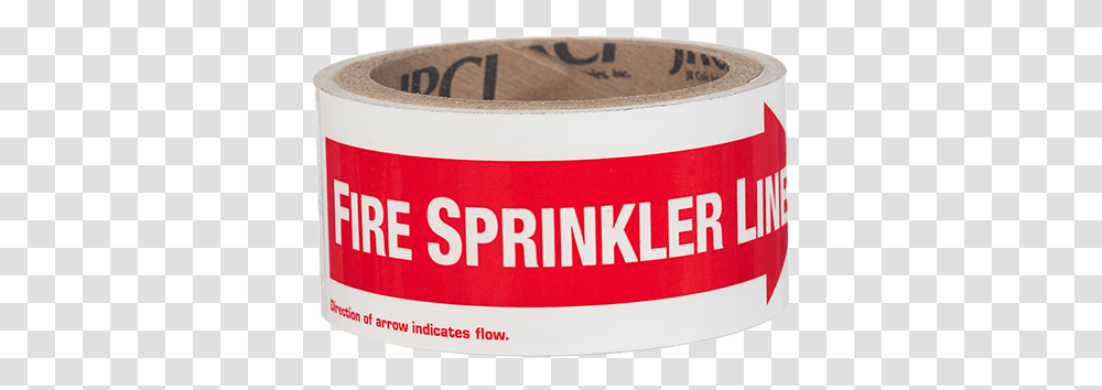 Fire Sprinkler Line With Right Arrow 6 General Supply, Label, Tin, Can Transparent Png