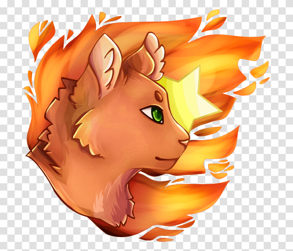 Fire Star Warrior Cats Drawings Easy Full Warrior Cats Firestar Drawing, Art, Modern Art, Graphics, Dragon Transparent Png
