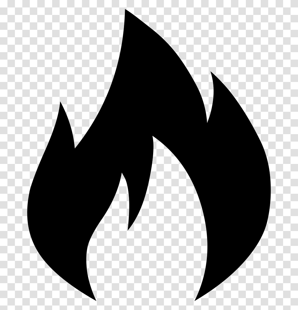 Fire Svg Icon Free Download Onlinewebfonts Fire Emoji Black And White, Stencil, Flame, Shark Transparent Png
