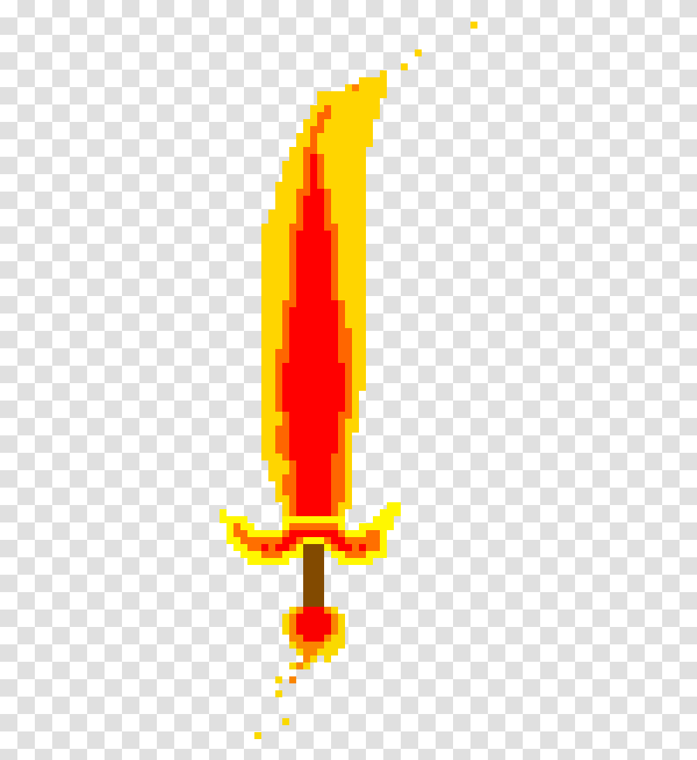 Fire Sword Fire Sword Pixel Art, Logo, Trademark, Light Transparent Png