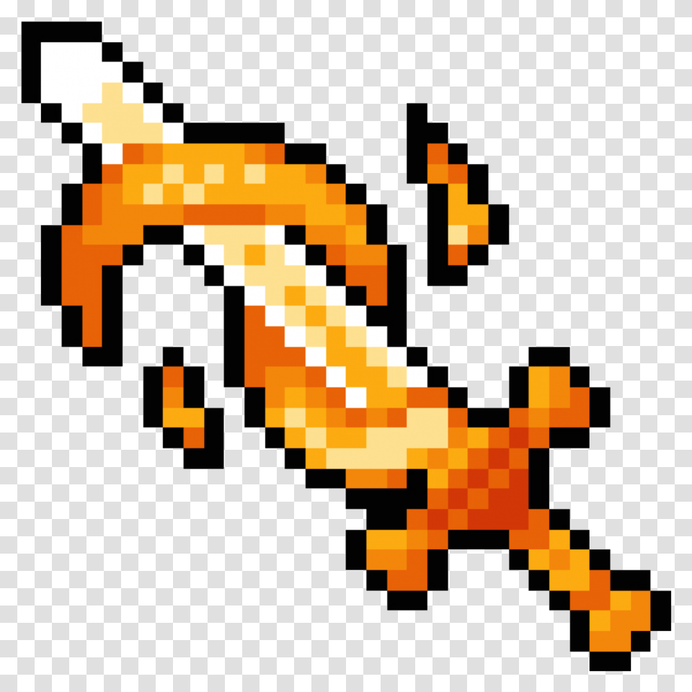 Fire Sword Pixel Art, Dragon, Weapon, Weaponry, Animal Transparent Png