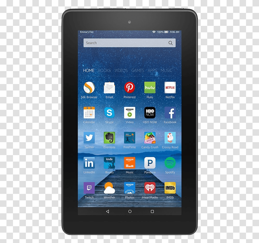 Fire Tablet Amazon Fire Tablet 5th Generation, Computer, Electronics, Tablet Computer, Mobile Phone Transparent Png
