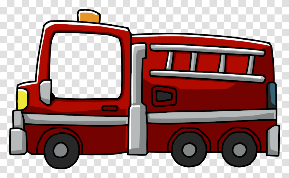 Fire Truck 1 Image Cartoon Fire Truck, Vehicle, Transportation, Van, Bus Transparent Png