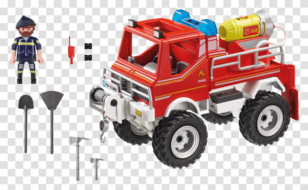 Fire Truck 9466 Playmobil Usa Playmobil 9466, Vehicle, Transportation, Person, Human Transparent Png