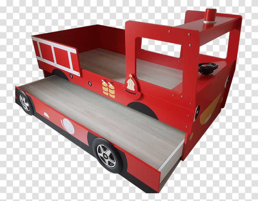 Fire Truck Bed With Pull Out Bed, Bumper, Vehicle, Transportation Transparent Png