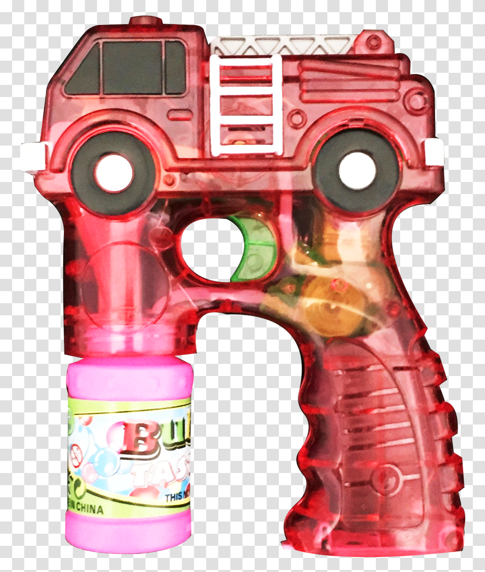 Fire Truck Bubble Gun Handgun, Toy, Vehicle, Transportation, Robot Transparent Png