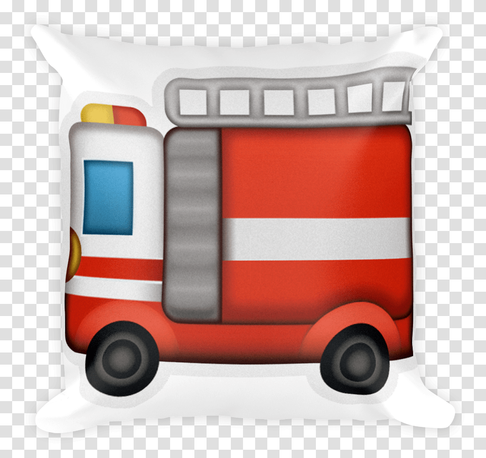 Fire Truck Emoji Clipart Fire Truck Emoji, Vehicle, Transportation, Cushion, Pillow Transparent Png