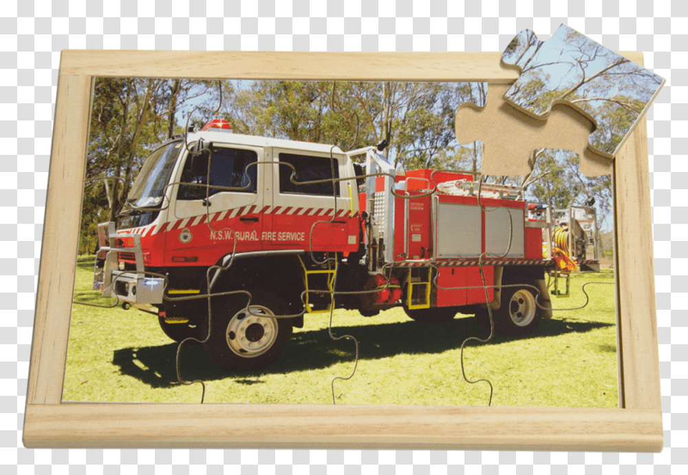 Fire Truck Puzzle Fire Apparatus, Vehicle, Transportation, Wheel, Machine Transparent Png