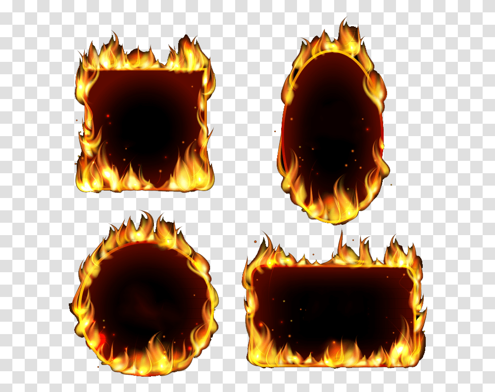 Fire Vector Frame Portable Network Graphics, Flame, Bonfire, Indoors, Hearth Transparent Png
