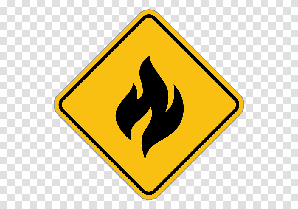 Fire Warning Sign, Symbol, Road Sign, Stopsign Transparent Png