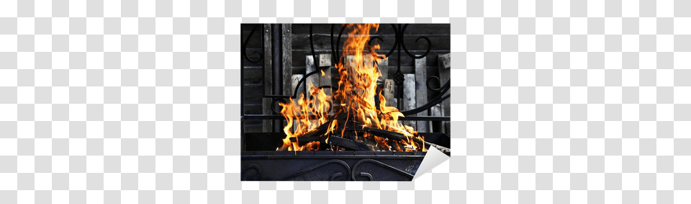 Fire With Sparks Sticker Pixers We Flame, Bonfire, Fireplace, Indoors, Hearth Transparent Png