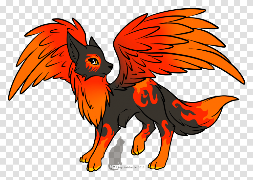 Fire Wolf Drawing Image Wolf With Wings Drawing, Animal, Bird, Halloween, Eagle Transparent Png