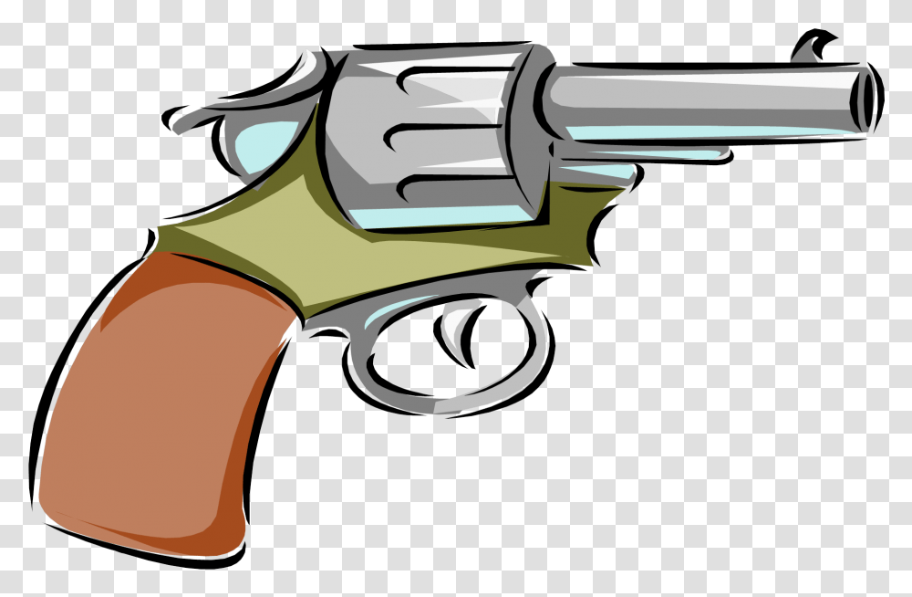 Firearm Cartoon Drawing Pistol Clip Art Cartoon Image Of Gun, Weapon, Weaponry, Handgun Transparent Png