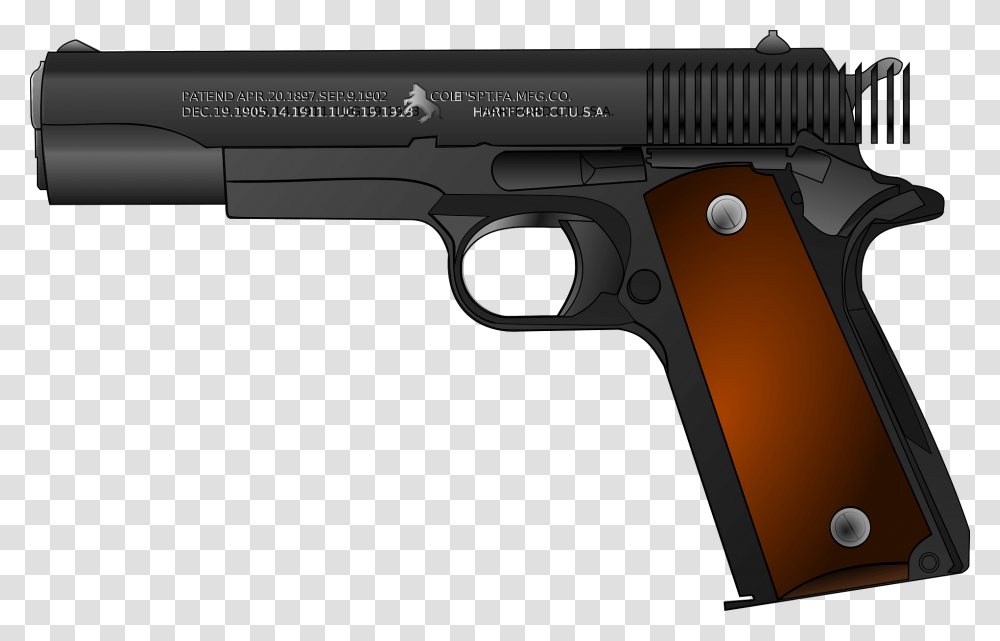 Firearm Pistol Clip Art Gun, Weapon, Weaponry, Handgun Transparent Png