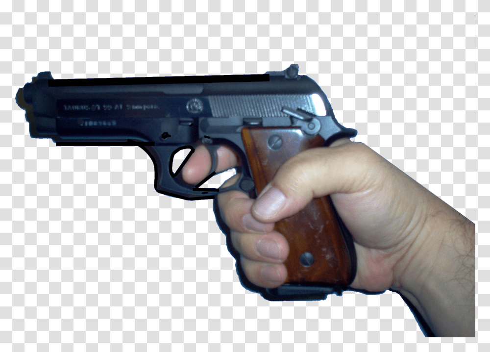 Firearm Revolver Weapon Beretta M9 Pistol Hand With Gun, Weaponry, Person, Human, Handgun Transparent Png