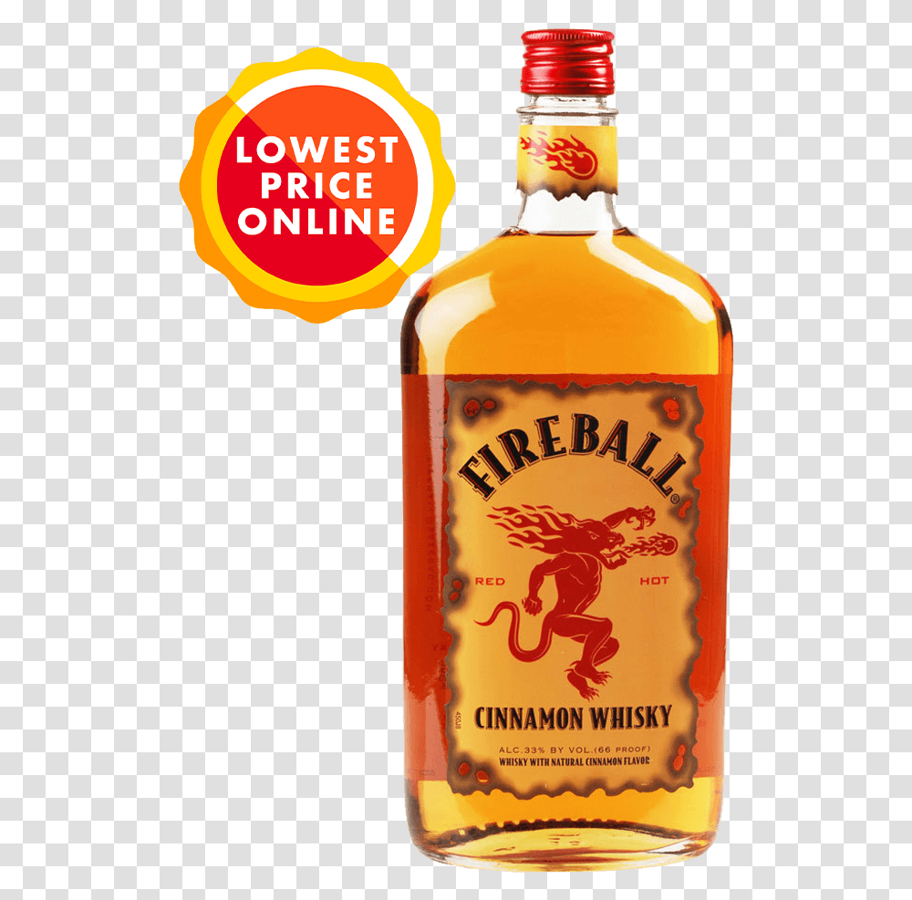 Fireball 750ml Fireball Canadian Whisky, Liquor, Alcohol, Beverage, Drink Transparent Png