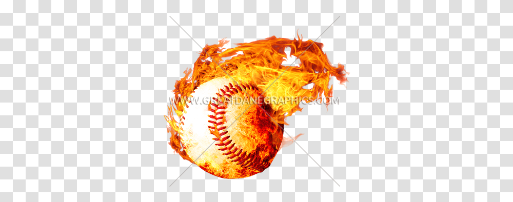 Fireball Baseball Production Ready Artwork For T Shirt, Bonfire, Flame, Team Sport, Sports Transparent Png