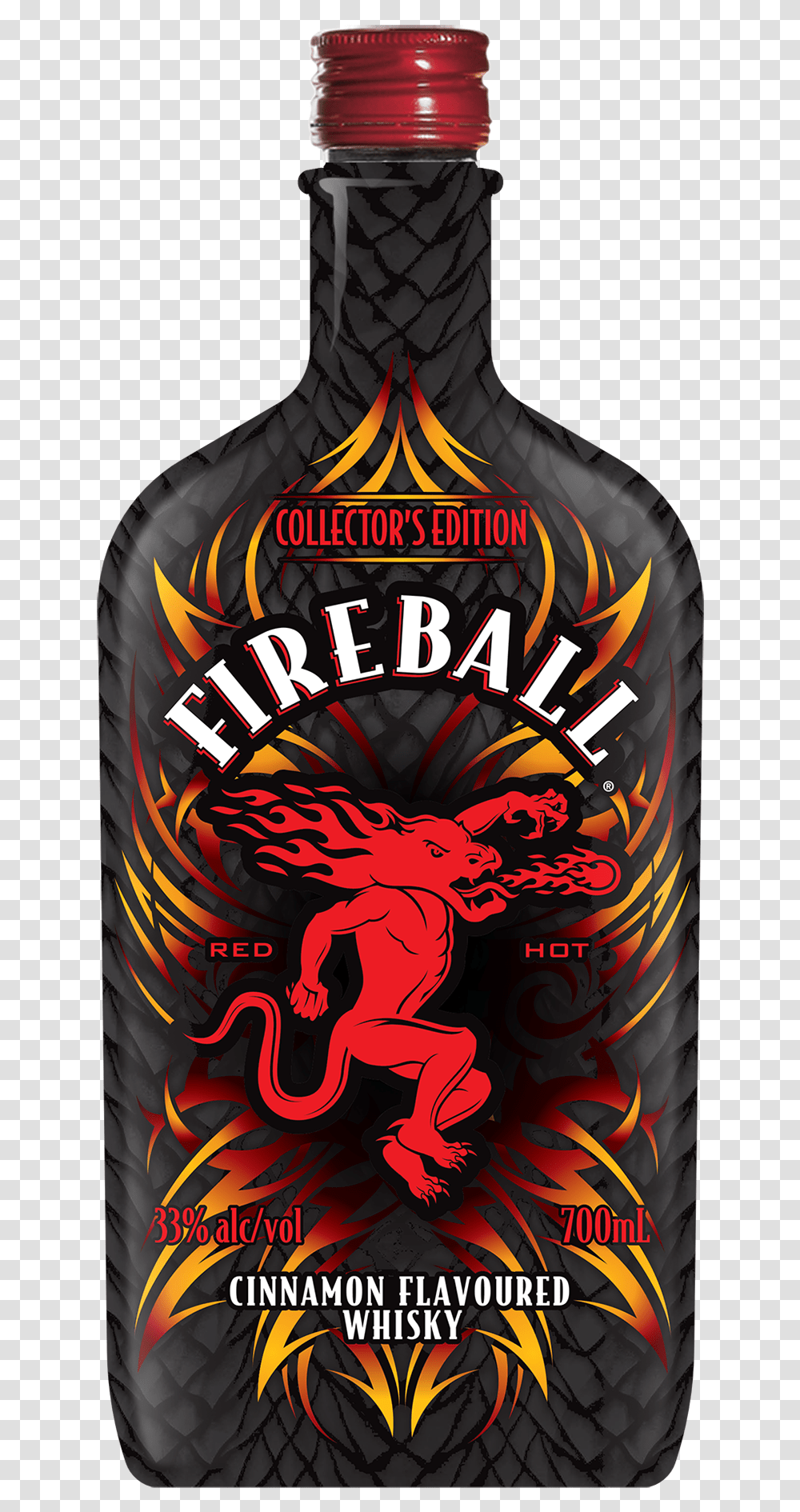 Fireball Cinnamon Whisky Collectors Edition 700ml Fireball Whiskey, Advertisement, Poster, Beverage, Alcohol Transparent Png