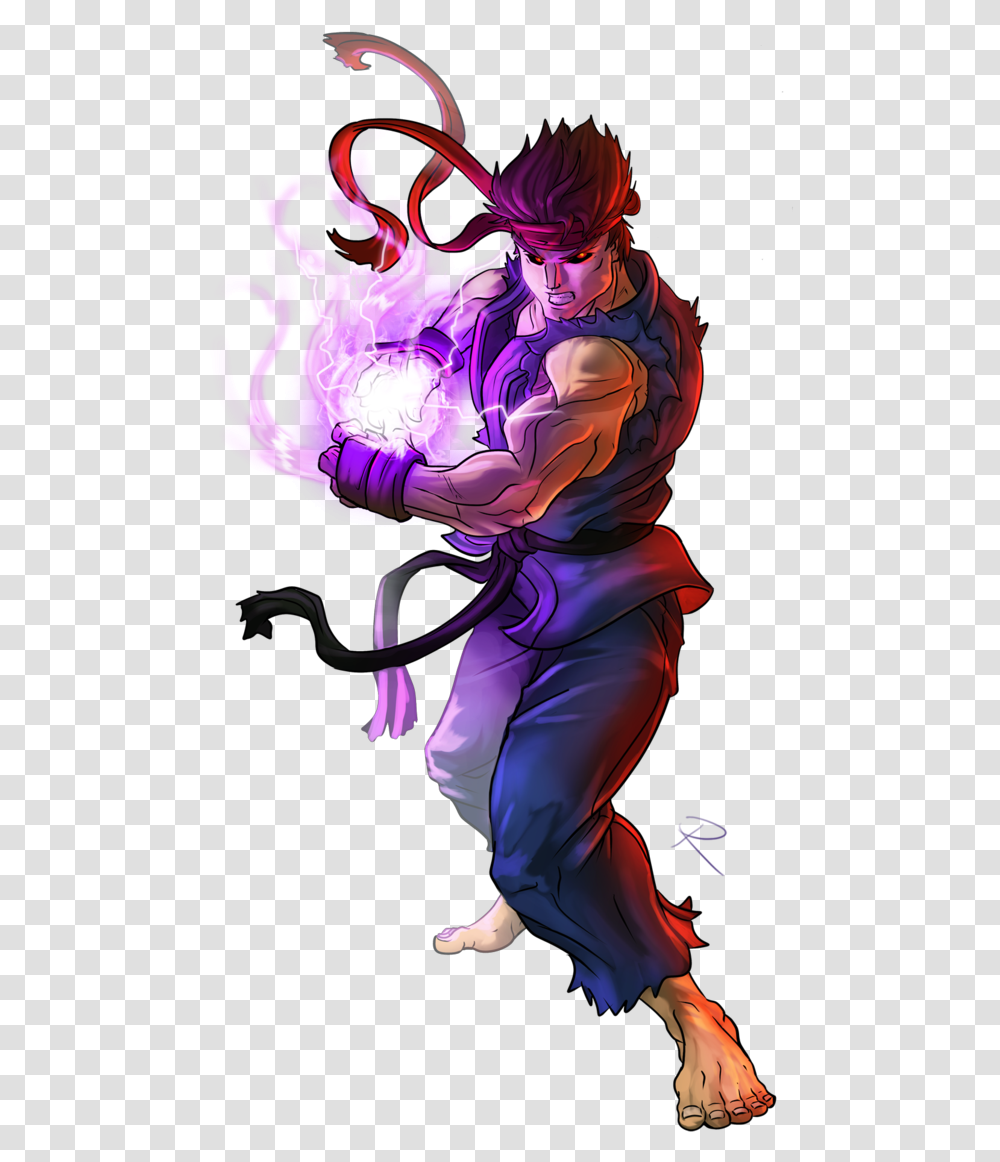 Fireball Clipart Street Fighter Ryu Street Fighter, Person, Human, Purple Transparent Png