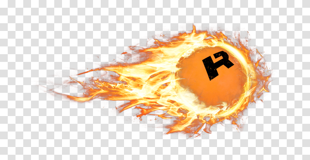 Fireball Flame Close Up, Bonfire Transparent Png