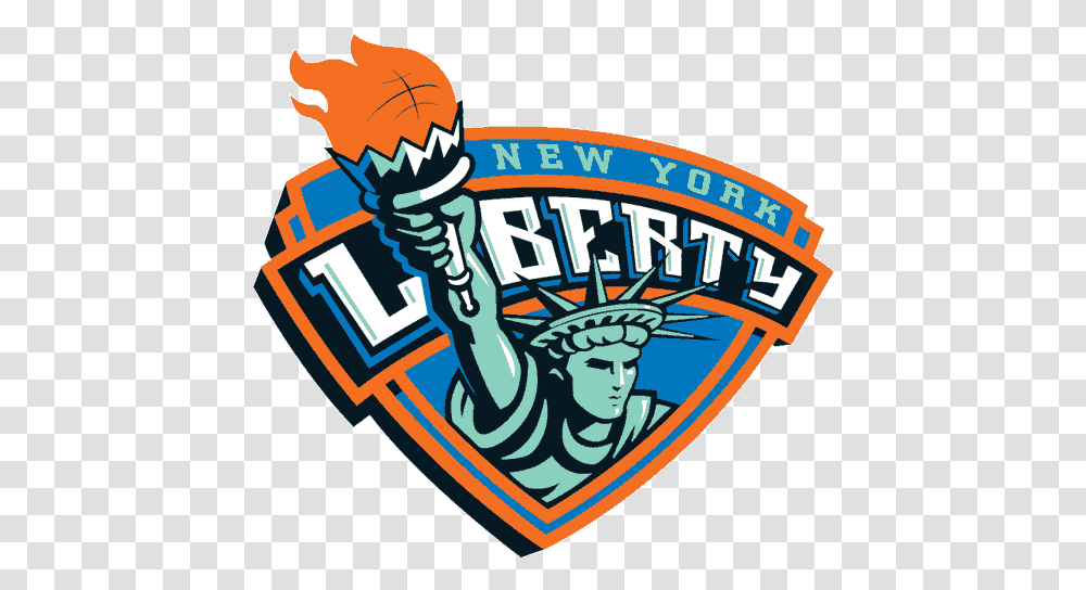 Fired Up New York Liberty Basketball, Logo, Symbol, Trademark, Crowd Transparent Png