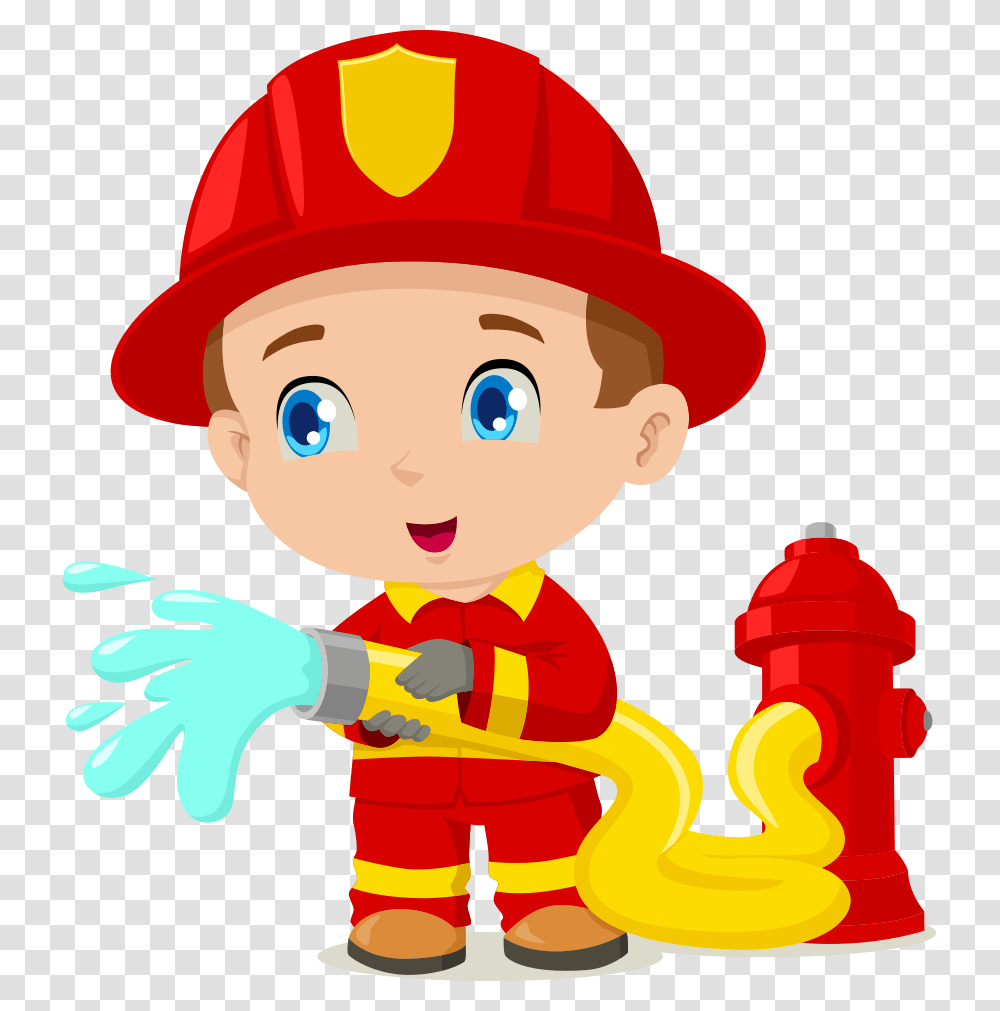 Firefighter Cartoon Clip Art, Person, Human, Hydrant, Toy Transparent Png