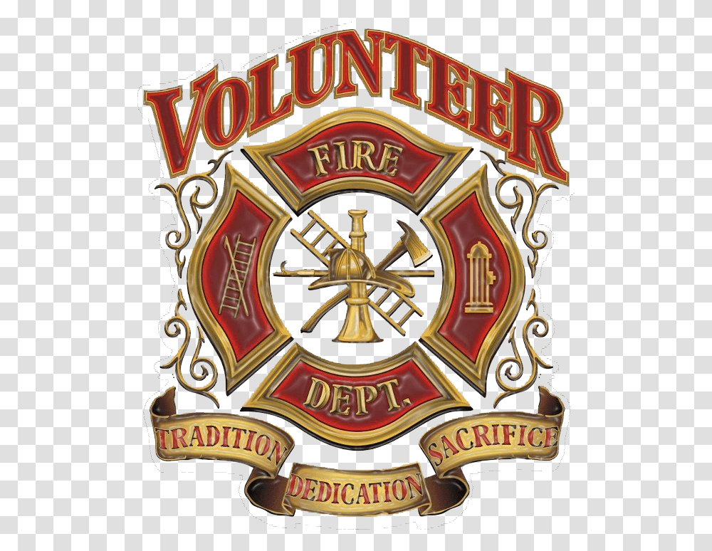 Firefighter Clipart Symbol Volunteer Fire Department Emblem, Logo, Trademark, Badge Transparent Png